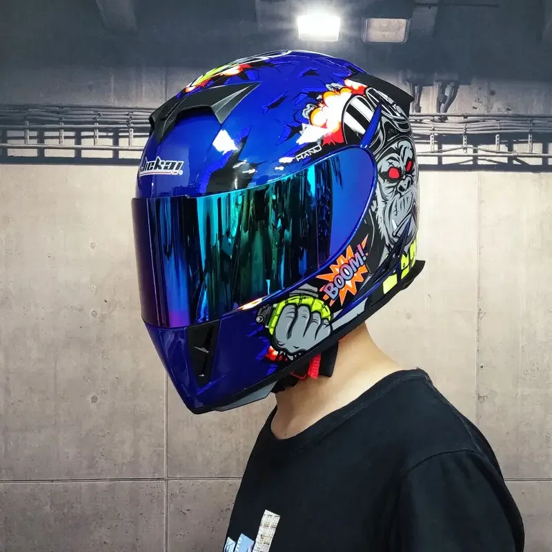 

Motorcycle Helmet Full Face Helmet Breathable Motocicleta Riding Helmet Capacete de motocicleta lente dupla