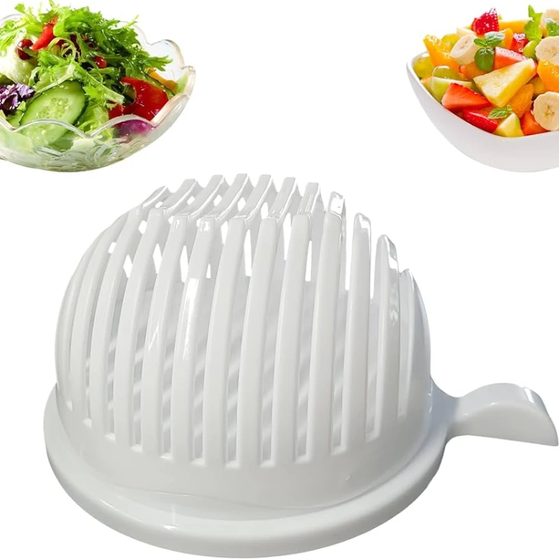 Fruit and Vegetable Salad Cutter Bowl Multi-function Kitchen Strainer Filter Storage Holder salad shaker