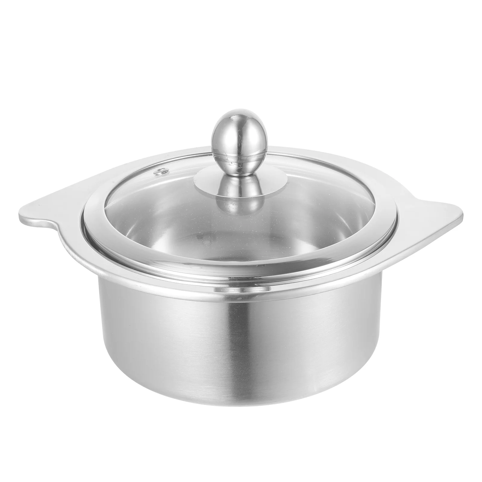 

Stainless Steel Small Hot Pot Soup Cooking Pots Lids Home Ramen Cooker Stockpot Cookware