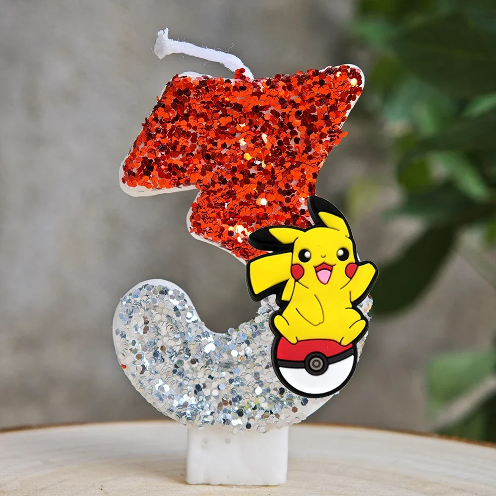 Cute Pokemon Monster Candle Kids Birthday Cake Decoration Cartoon Anime Figure Supplies Party Accessories Christmas Gifts