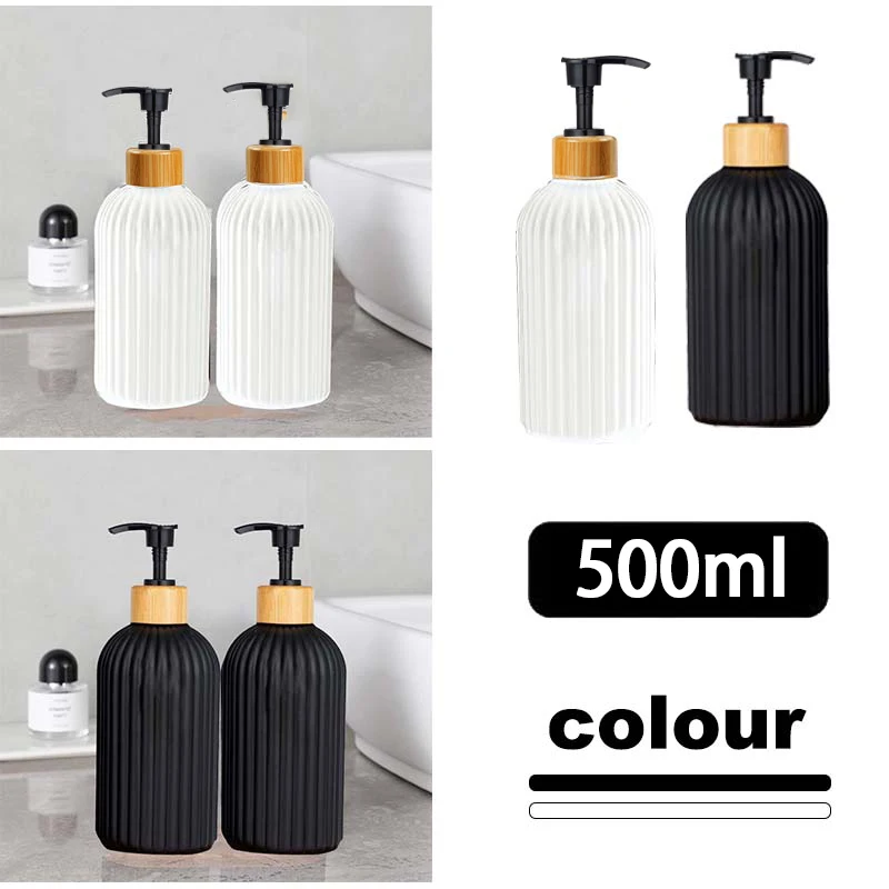 Soap Dispenser 500ml 1/2 PCS Refillable Shampoo Empty Bottle Kitchen Bathroom Hands Body Wash Lotion Container