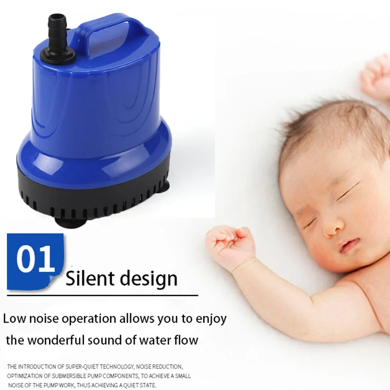 5W 7W 15W 20W 35W Ultra-Quiet Submersible Water Fountain Pump Filter Fish Pond Aquarium Water Pump Tank Fountain aquarium water pump