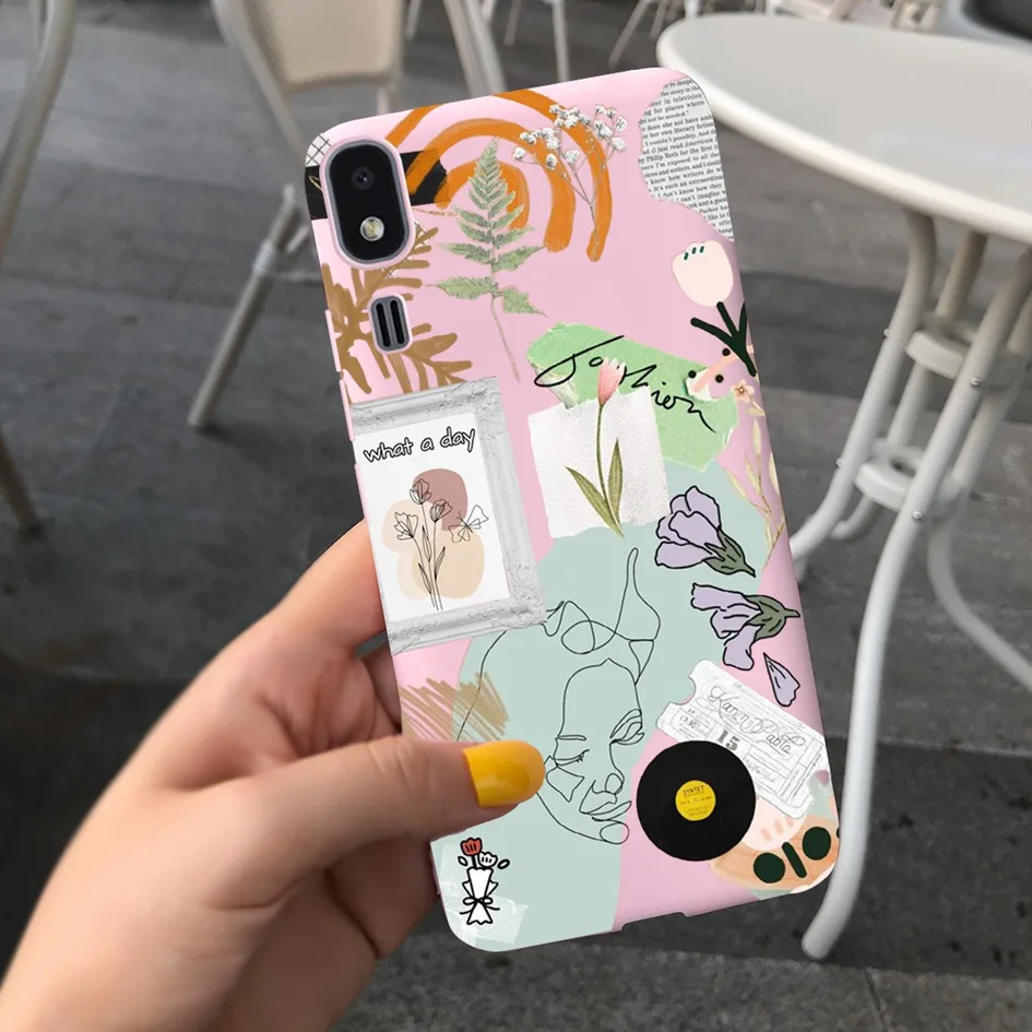 Shockproof Silicon Soft TPU Back Cover with Cartoon Cat Design - Phone Case