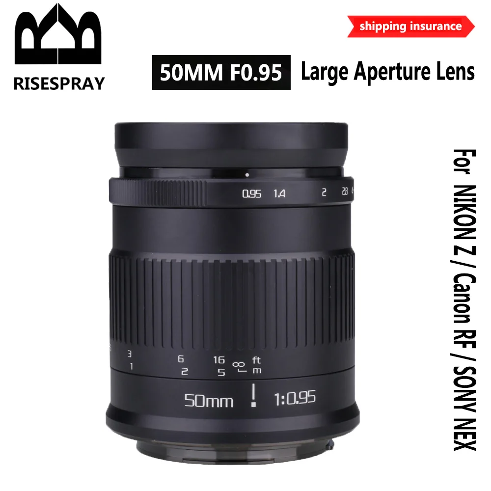 

RISESPRAY 50mm F0.95 Full Frame Large Aperture Lens For SONY Alpha 7C/7SIII/9II/7RIV/9/7RIII/7RII/7R/7III/7II/7/7SII/7S/1