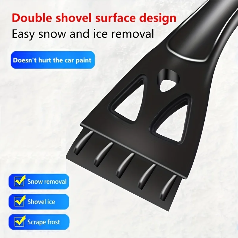 Window Snow Scraper Multi Functional Car Winter Snow Shovel Cleaning Brush Defroster Car Windshield Accessories