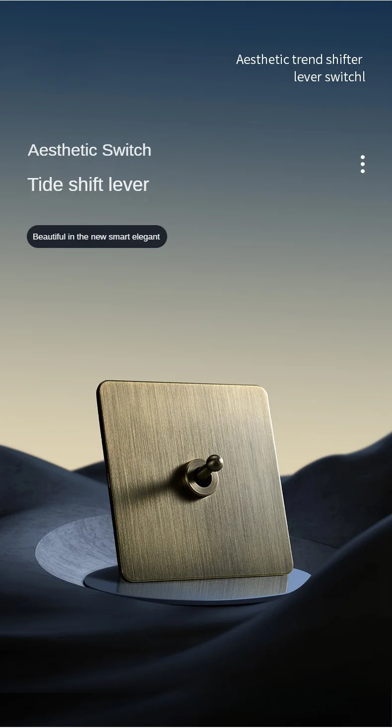 retro toggle light switch brushed bronze metal panel