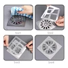 10/50PCS Anti Blocking Filter Screen Hair Catcher Drain Strainer Kitchen Bathroom Disposable Floor Drain Sticker Dust Preventio 3
