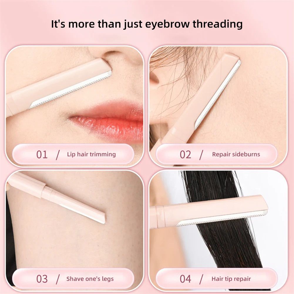 Double-ended Eyebrow Trimmer Blade Shaver Portable Face Razor Eye Brow Epilation Hair Removal Cutters Safety Razor Woman Makeup 5