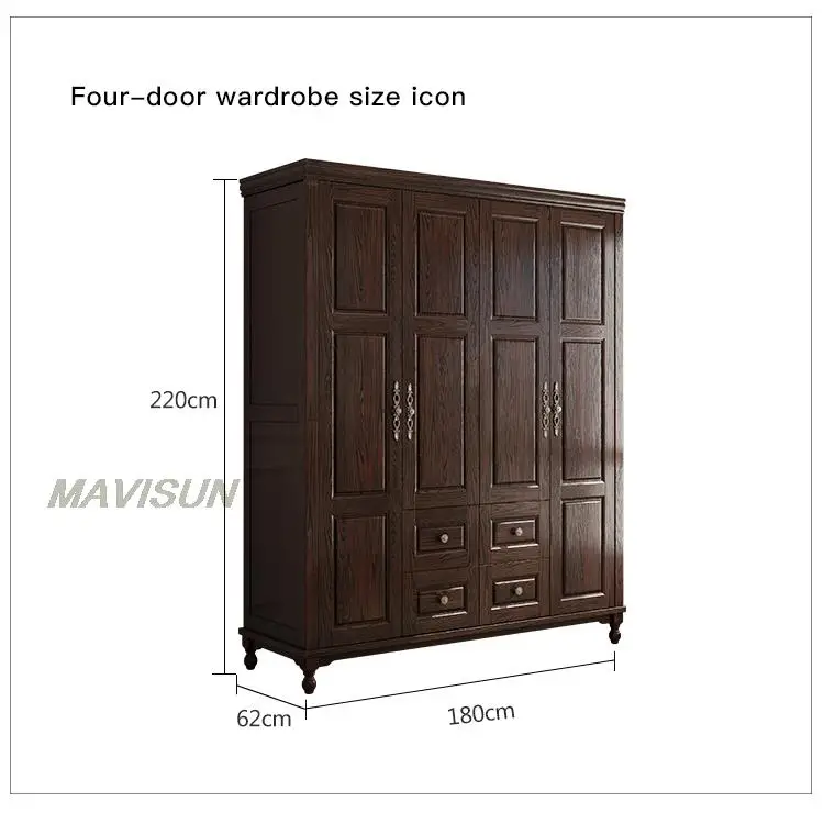 خزانة ملابس بتصميم ريفي كلاسيكي