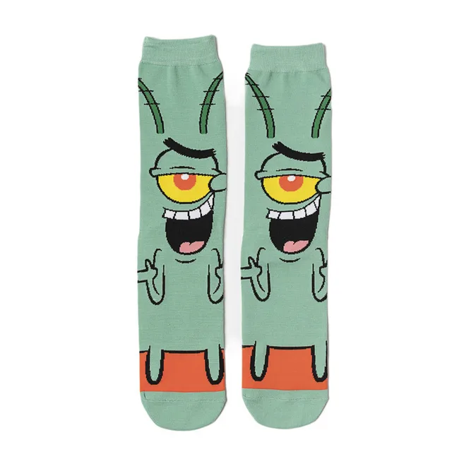 SpongeBob Squidward Tentacles Patrick Star Crab boss Plankton  cartoon Adult tube socks Cosplay Children Christmas Gifts sock 36