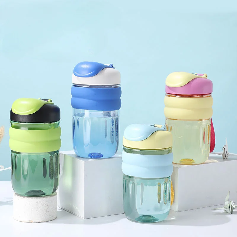 1PC Large Capacity Water Cup with Hanging Rope, Neutral Plastic Cup, Coffee Cup, Portable Plastic Cup, Travel Water Bottle