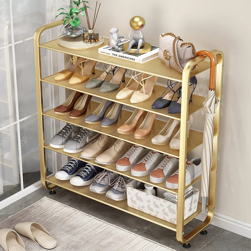 

Modern Shoe Rack Balcony Hallway Multi-layer Iron Plant Flower Stand Storage Shelf Living Room Furniture Vertical Shoe Cabinet