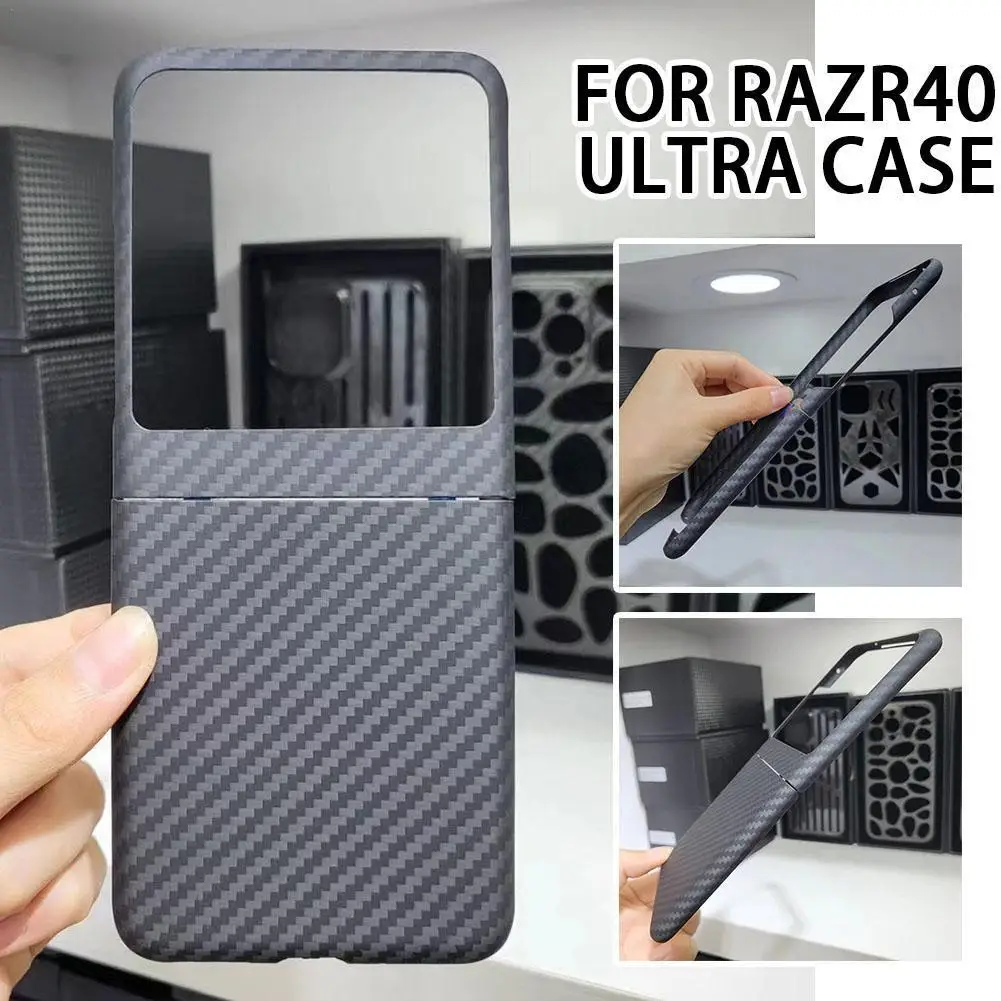 

Чехол из углеродного волокна для Motorola Razr 40 Ultra, чехол для Razr 40 Ultra Plus Razr 2022, матовый жесткий чехол