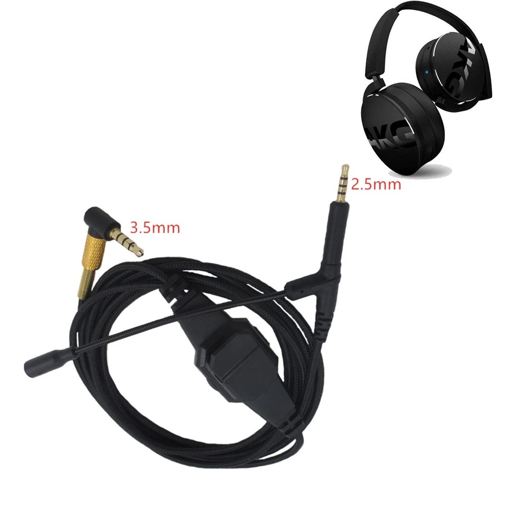 

2.5mm For AKG Y40 Y50BT Y55 N60NC K545 Gaming Headset Audio Headset Cable Boom Microphone V-MODA to 3.5 Computer PS4 Xbox One PC