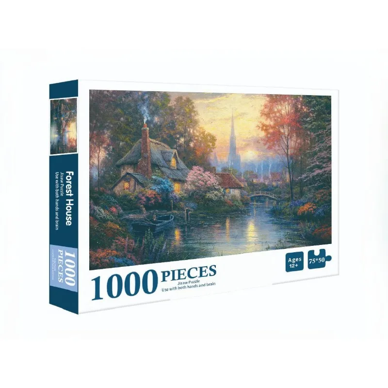 1000 Piece Wooden Jigsaw Puzzle - Farm Tractor Scene, 75x50cm (30x20in), Includes Poster, Brain Teaser For Adults & Kids