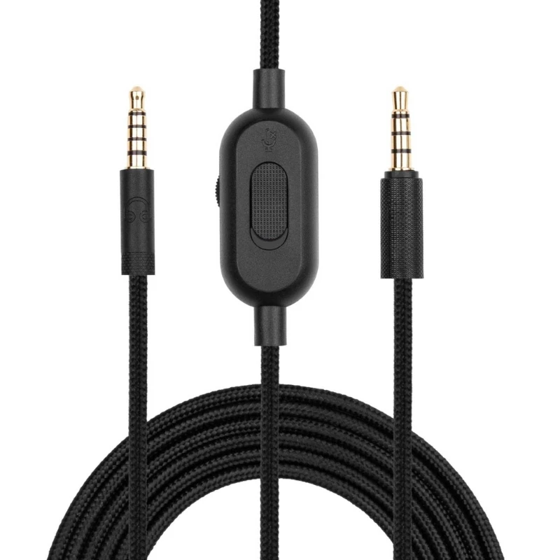 Aux Cord for Logitech GPRO X G233 G433 Headphone Audio Cable with Inline Mute &Volume Control Noise-free Cord High Quality Sound