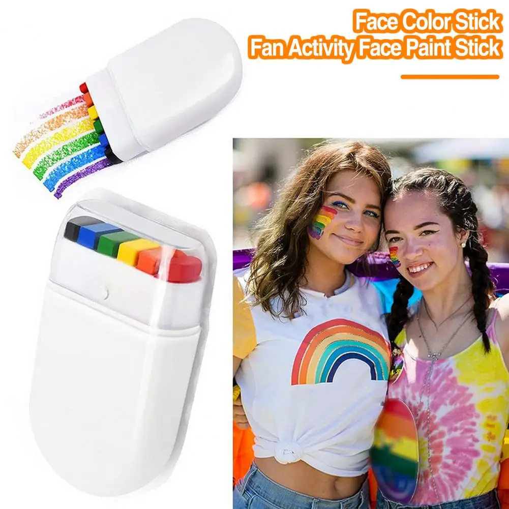 Water-color Pen Rainbow Face Color Stick