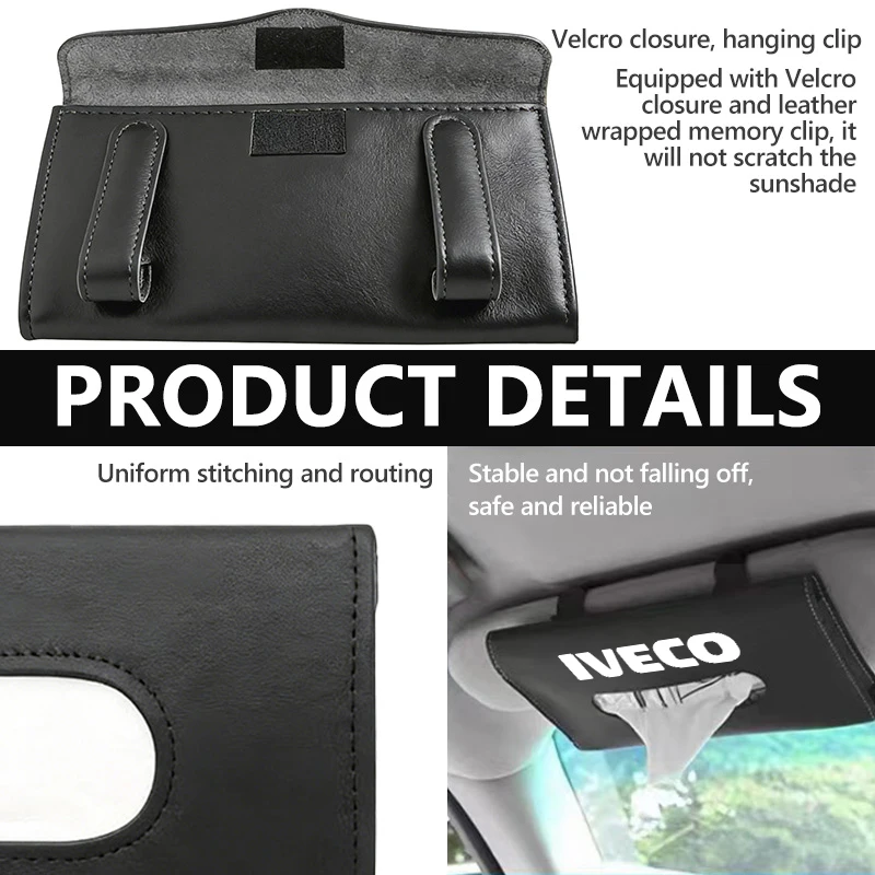 IVECO Daily Eurocargo용 자동차 선바이저 티슈 박스 걸이식 스냅핏 냅킨 보관 가방 액세서리 ?   S-웨이 T-웨이 스트랄리스 ?