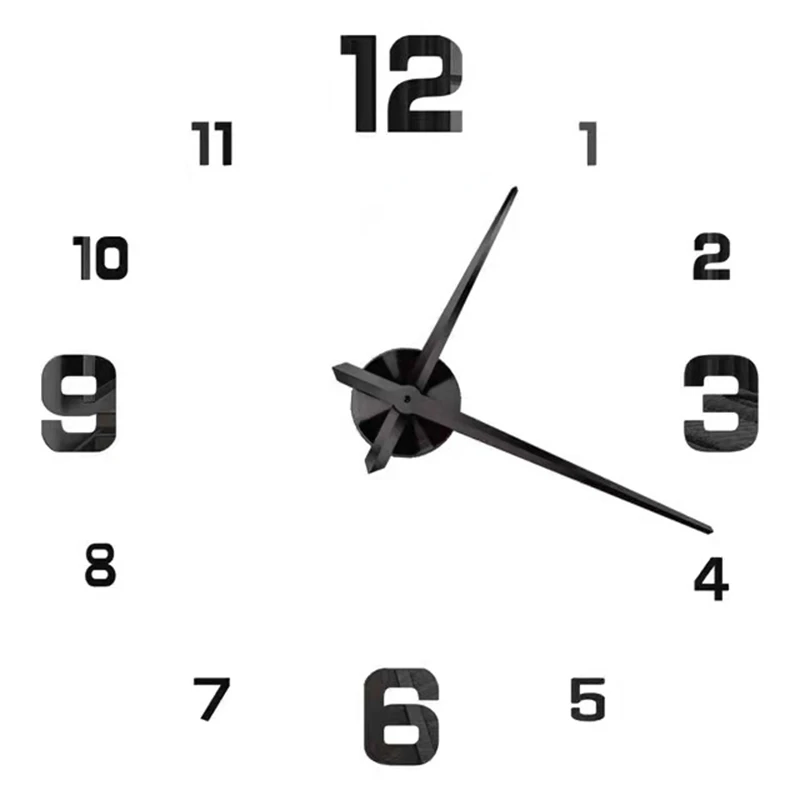 Description Picture 2 of itemWall Clock Modern Design 3D luminous clocks Wall Home Decor Sticker Watch Frameless For Living Room Wall Clock 대형 led 벽시계