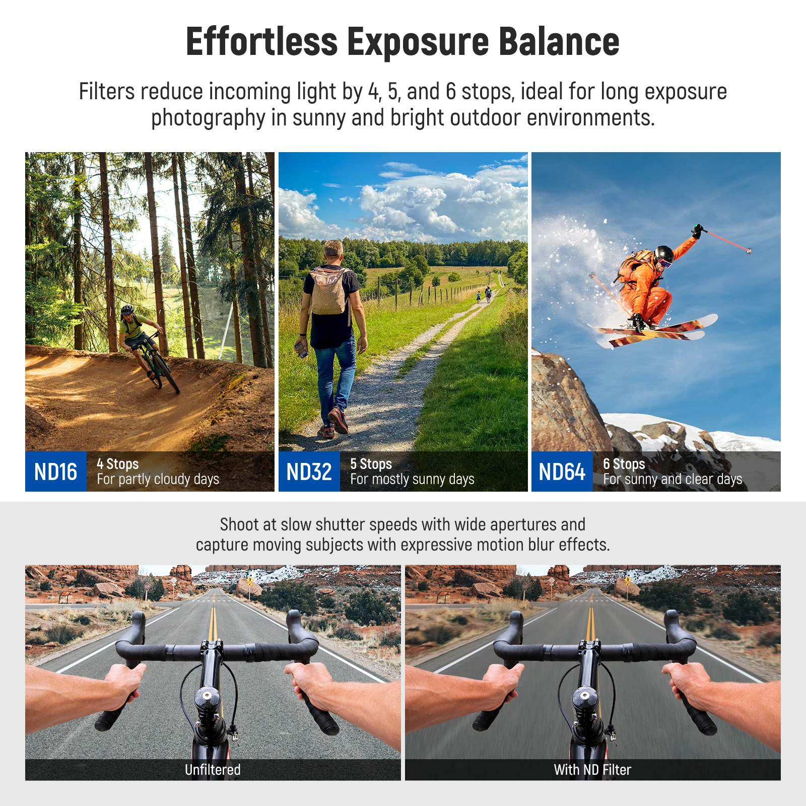NEEWER 4 Pack ND/PL Filter Set Compatible with Insta360 Ace Pro 2
