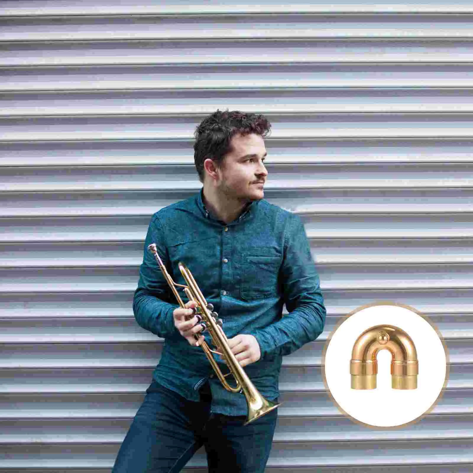 trumpet instrument replace trumpet muffler accessories saxophone elbow bend neck brass trumpet replacement accessory musical instrument part