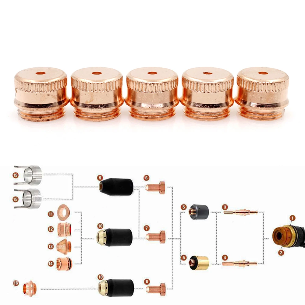 

Soldering Tool Plasma Torch Shield 40A-60A 5pcs 9-8245 Dynamics For Thermal Plasma Torch Shield Cap WSP-10020 Welding