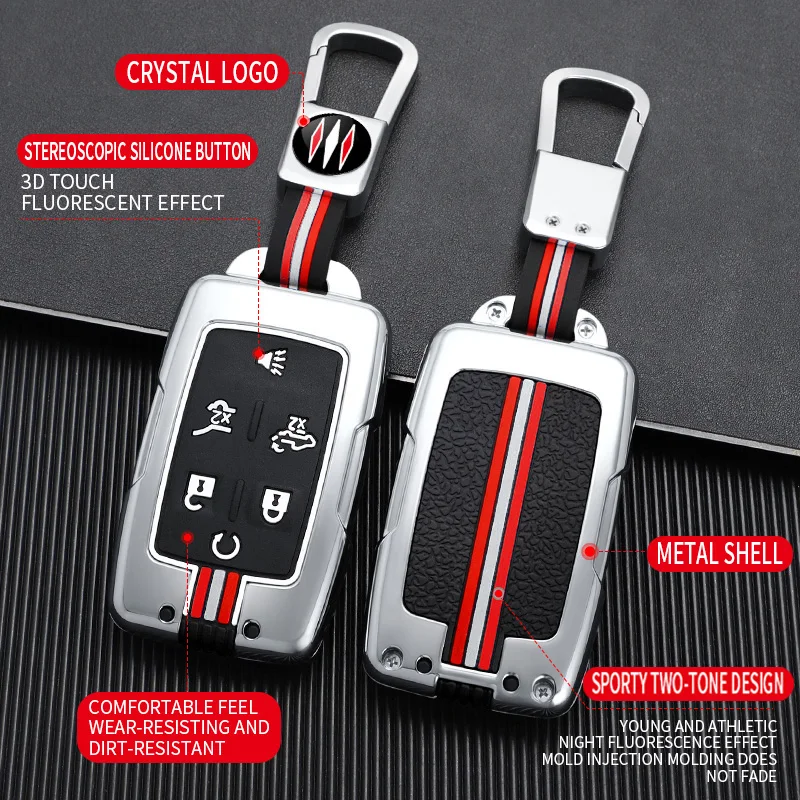 SEGADEN Metallic Red Hard Shell Case Cover For Chevrolet Key Fob (2016-2017 Camaro, Cruze, Volt & More)