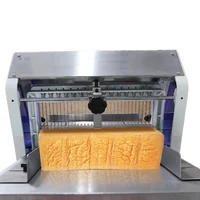 Machine de tranchage de pain grillé de coupe de magasin de pain de boulangerie mécanique commerciale, Machine de trancheuse de pain électrique réglable automatique 3