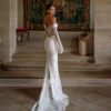 Modern Elegant Wedding Dresses Off The Shoulder Bridal Gowns With Detachable Train Lace Appliques Vestidos De Novia Customized 2