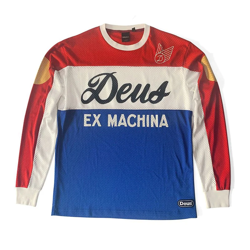 DEUS EX MACHINA 엔듀로 남성용 오토바이 사이클링 산악 자전거, 크로스 컨트리 모토크로스 의류, 긴 소매 Mtb 저지 티셔츠, MTB