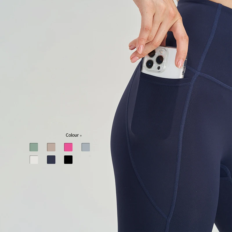 TRY TO BN Yoga Shorts Pockets Sport Fitness High Waist Leggings Push Up Workout Cycling Shaping Abdomen Gym Clothes Tights Women