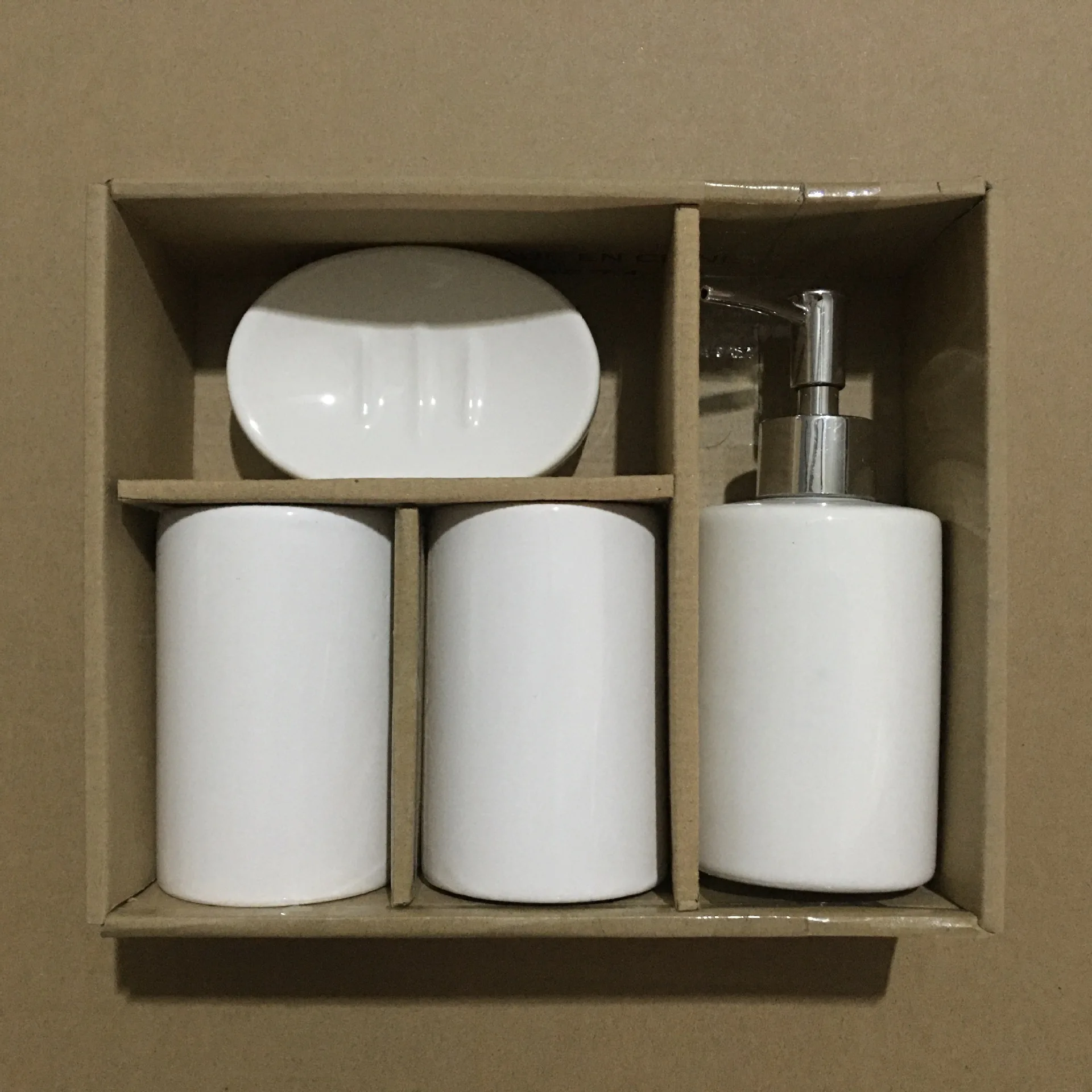 New Toiletry Set Bathroom Supplies Mouthwash Cup Toothbrush Cup Lotion Bottle Soap Dish Bathroom Four Piece Set