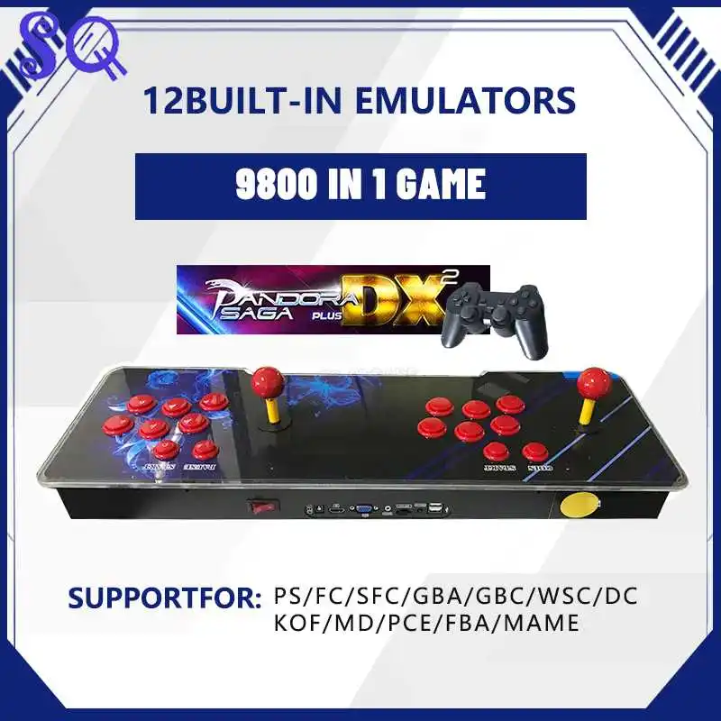 판도라 사가 DX 9800 올인원 클래식 아케이드 게임 조이스틱 콘솔 캐비닛 가..