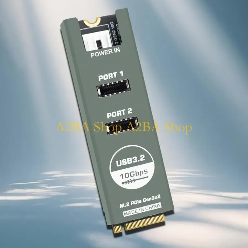 알루미늄 냉각 케이스가 포함된 A2BA M.2 NVMe Double Type E 10G 확장 카드