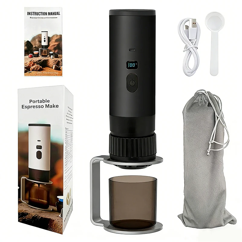 ماكينة قهوة اسبريسو كهربائية محمولة 3 في 1 للسيارة...