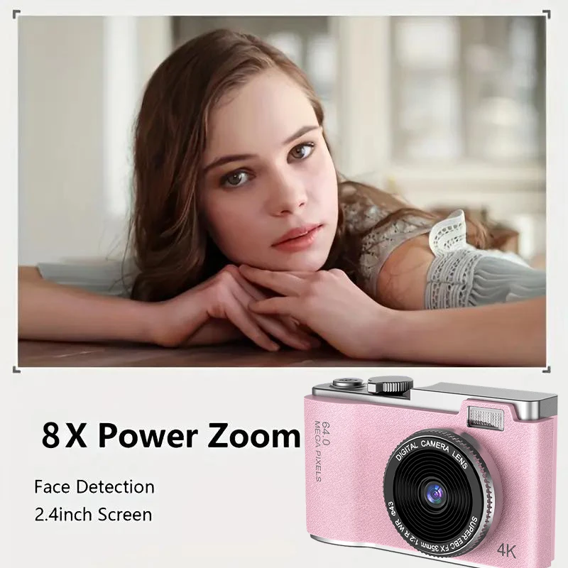 W&O LK003 Mini Digital Photo Camera 4K 48MP Child Point and Shoot