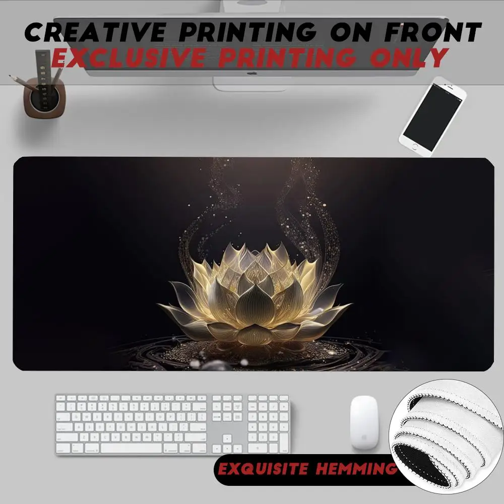 

Classic Lotus Popular Art Mouse Pad Non-Slip Rubber Edge locking mousepads Game play mats for notebook PC computer