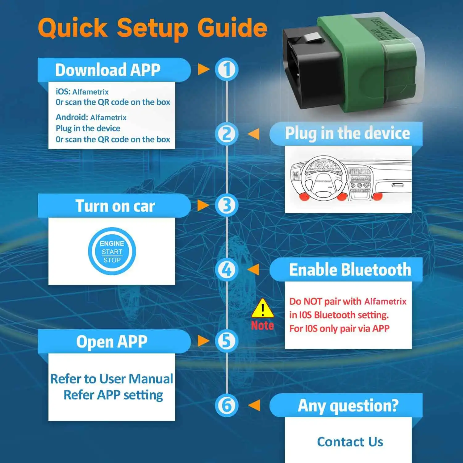 Alfametrix OBD2 Scanner Automotriz Profesional Universal OBD2 Bluetooth Mini Full System code reader Car Diagnostic Tool APP 6
