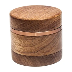 Portable 60mm Aluminum Herb Grinder - 4 - Layer Zinc Alloy with Magnetic Seal & Odor Control (Golden)