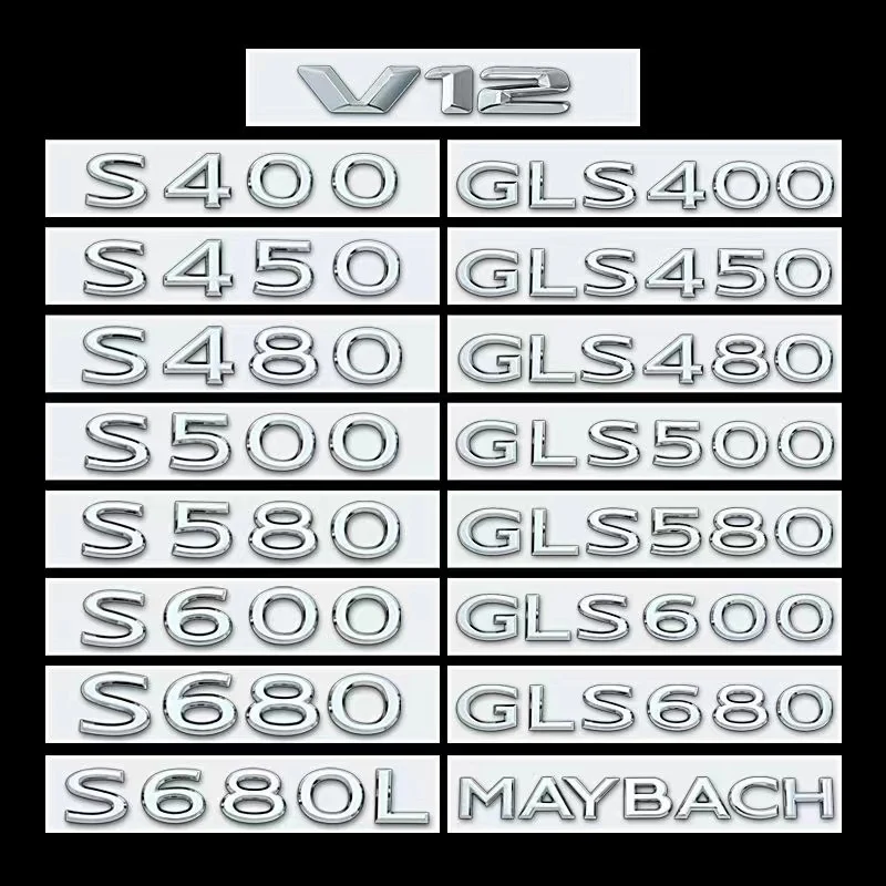 Новые 3D ABS автомобильные буквы с логотипом, наклейка для Benz Maybach S480 S580 S600 S680 GLS480 GLS580 GLS600 GLS680