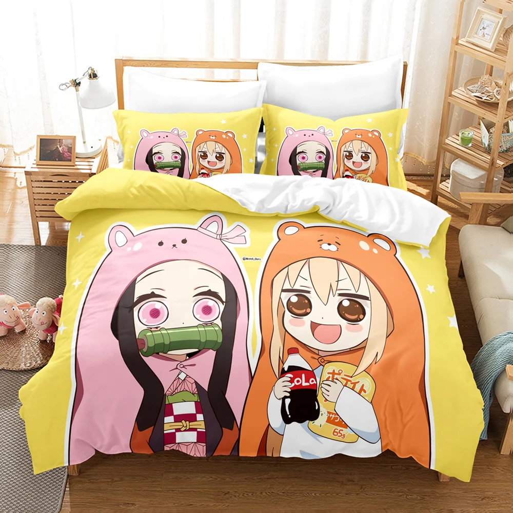 Conjunto de cama caçador de demônios 3D anime jogo de cama para cama de  casal queen size - 1 capa de edredom + 1/2 capa de almofada - Conjuntos de  capa de