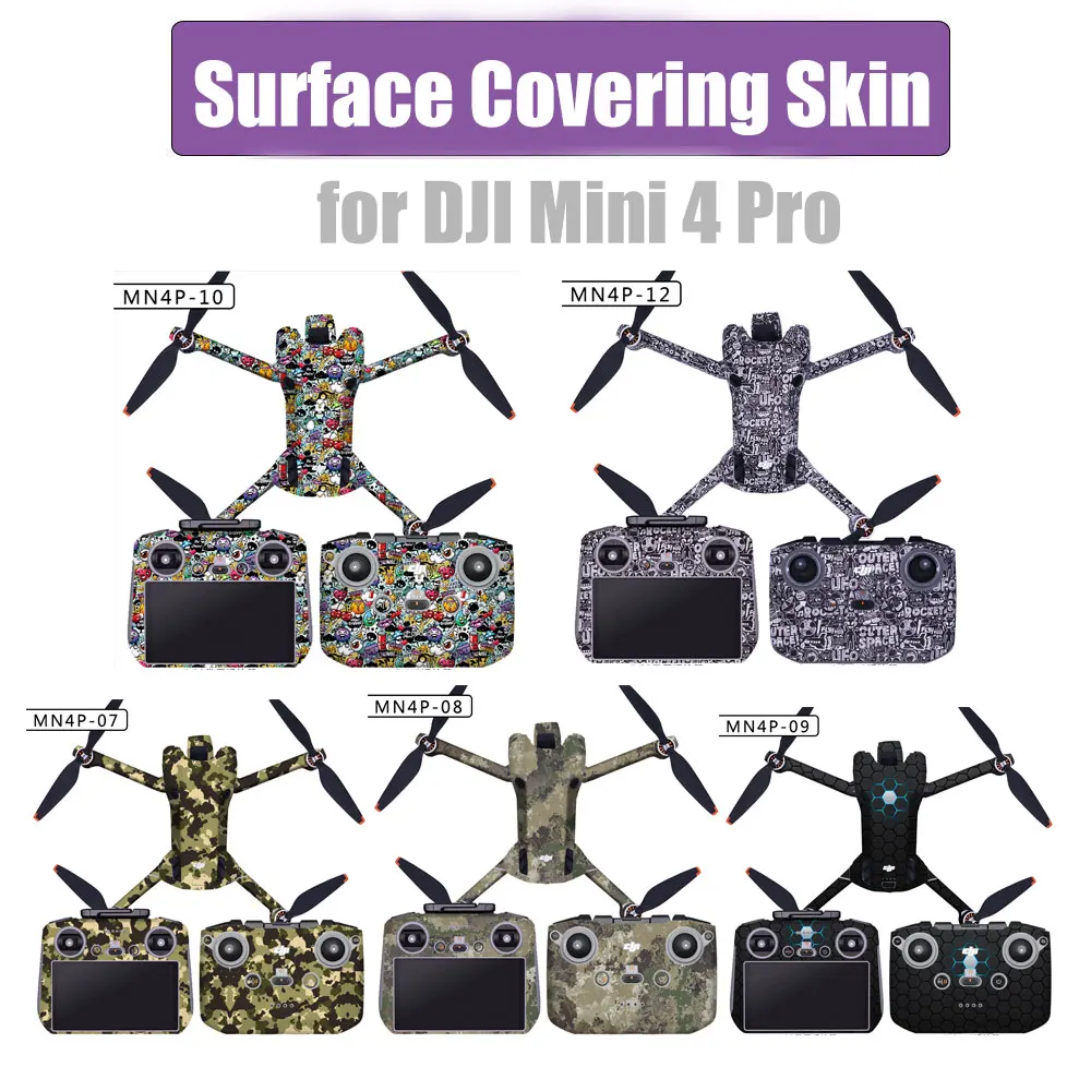 Sticker Skin For DJI MINI 4 Pro Stickers Protector Waterproof PVC Sticker Drone Surface Covering Skin Protective Drone Accessory drone accessories
