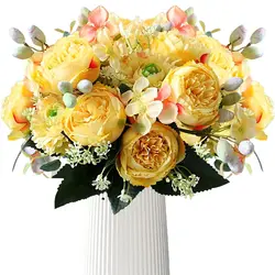 Elegant Venus Rose Bouquet - Silk Flower Arrangement for Home and Wedding Decor (Color 4)