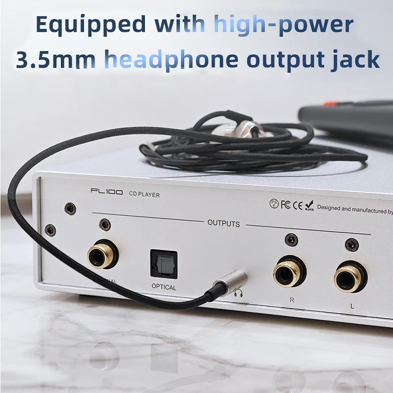 SMSL PL100 Hi-res Audio CD Player support Optical Coaxial CS43131 Chip 32&Omega;/60mW 3.5mm Headphone Output Jack With Remote Control portable cd player