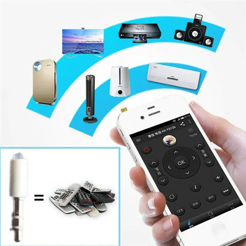 1 Pc 3.5mm Jack Infrared Remote Control Mobile Phone Smart IR Remote Control Plug Ios IPhone Samsung