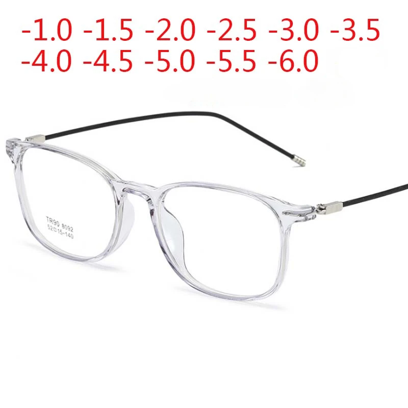 

Square Finished Myopia Round Glasses Men Thin Metal Legs Short Vision Glasses Prescription -0.5 -1.0 -1.5 -2.0 to -9.0