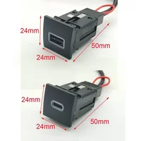 NEW Red LED Car USB Charger PD Quick Charge Phone Charging Adapter Outlet Button For VW Golf 6 MK6 Jetta 5 Scirocco 2006 - 2012 - Image 2