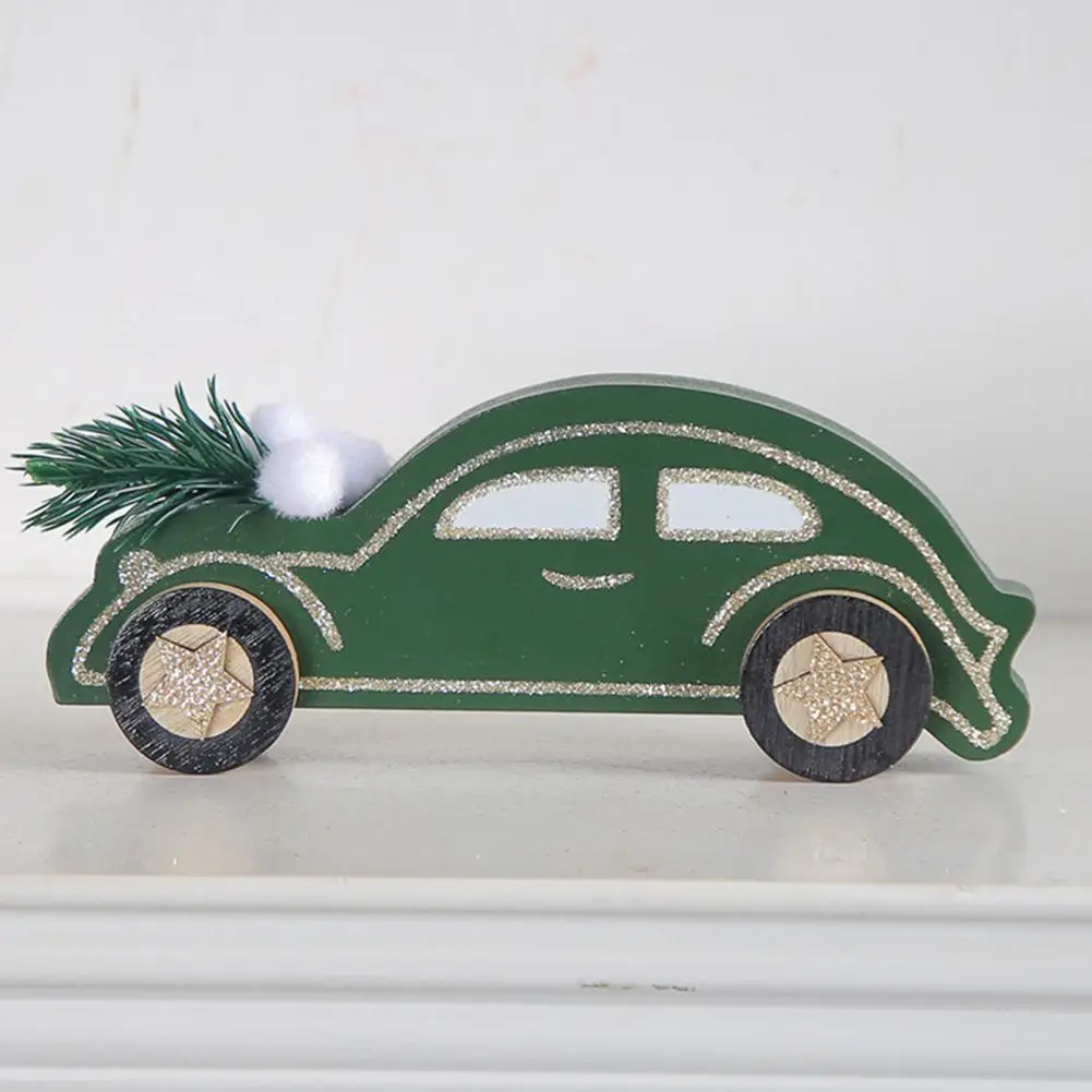 

Украшение для дома, прочное украшение для автомобиля, Очаровательные Деревянные блестящие украшения для автомобиля, праздничный настольный декор, маленький темно-зеленый