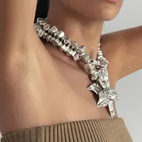 Girlgo Zaa 2024 alliage fleur CCB collier de perles exagéré élégant Banquet mariage bijoux pour femmes 2
