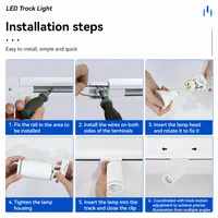 Track Light LED GU10 Bulb Spotlights Fixture Clothing Store Decor Renovation Shop Rail Ceiling Lamp Home Kitchen Led Track Lamp 2